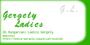 gergely ladics business card